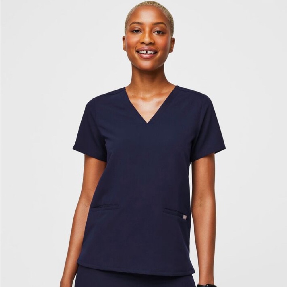 Casma 3-pocket scrub top - S - Navy